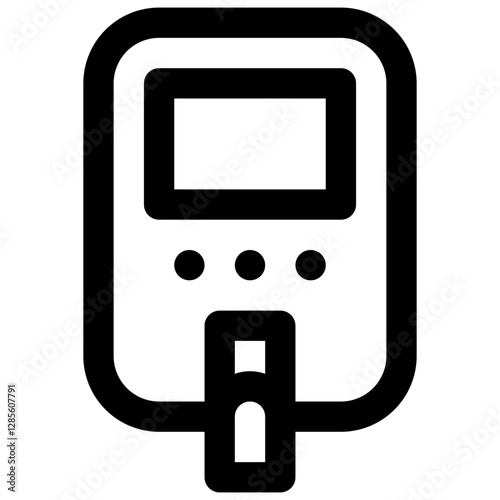 Glucose test. Editable stroke vector icon.