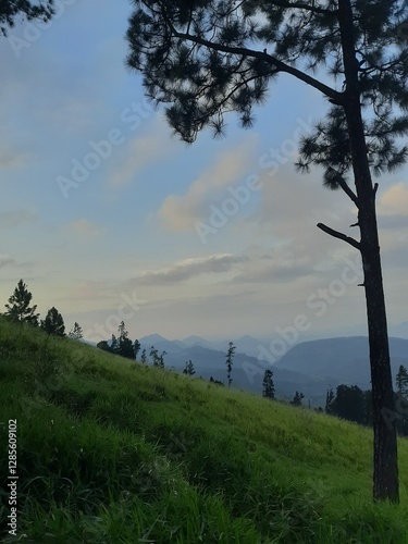 sunset in the mountains