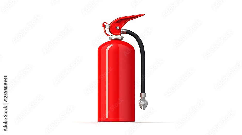 3D Render of a Classic Red Fire Extinguisher AI Generated 3D Render of a Classic Red Fire Extinguisher AI Generated