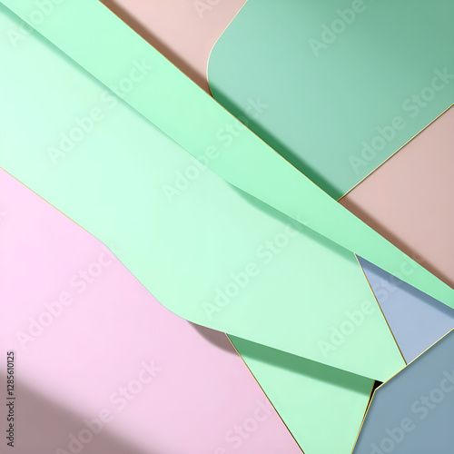 Pastel Geometric Abstract – Soft Colors & Minimalist Design