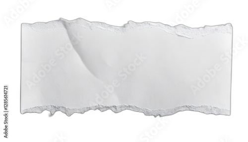 white paper torn isolated on transparent background cutout