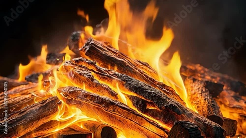 Relaxing Campfire Ambiance, Warm Fireplace Sounds for Sleep, Study, and Meditation , Natural Flame Visuals with Crackling Audio