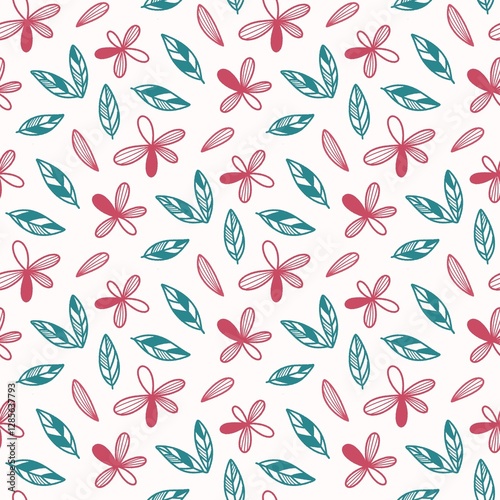 seamless floral leaves pattern