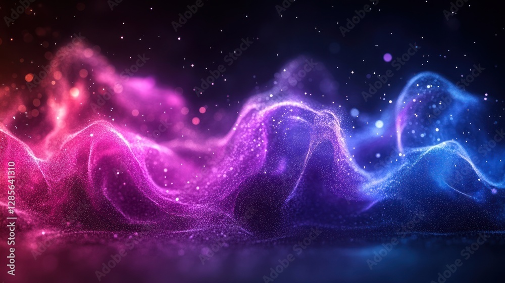 Obraz premium Abstract Digital Waves of Light