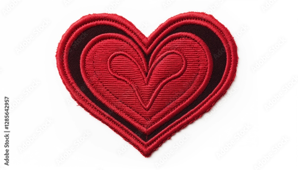love red heart patch on white background love red heart patch on white background