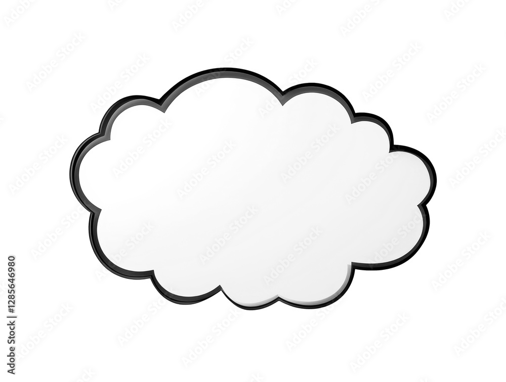 cloud with black outline, thought clouds on transparent background cloud with black outline, thought clouds on transparent background