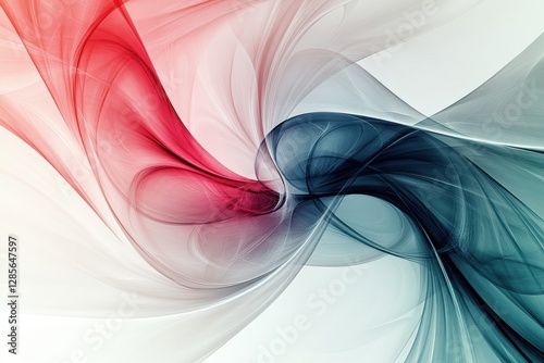 Abstract Colorful Swirls with Red and Blue Flowing Patterns