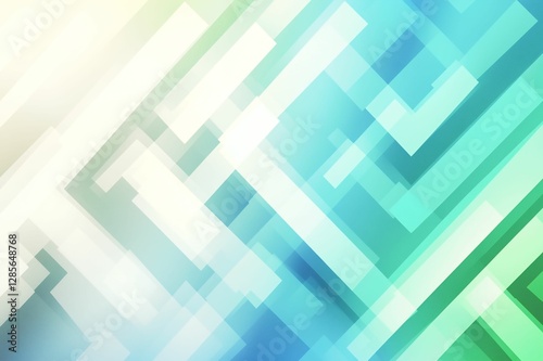 Abstract Geometric Background with Soft Blue and Green Tones