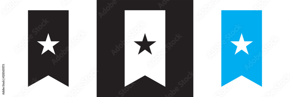 Bookmark icon. Isolated on white and black background. Vector illustration. EPS 10 Bookmark icon. Isolated on white and black background. Vector illustration. EPS 10