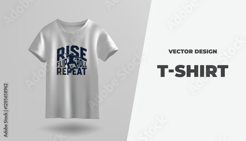 RISE FLIP ROLL REPEAT T-shirt creative design using adobe illustrator and your best choice.