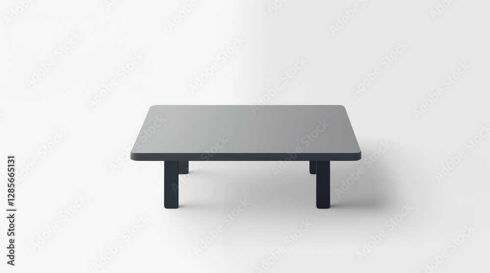 Modern Gray Coffee Table on White Background Modern Gray Coffee Table on White Background