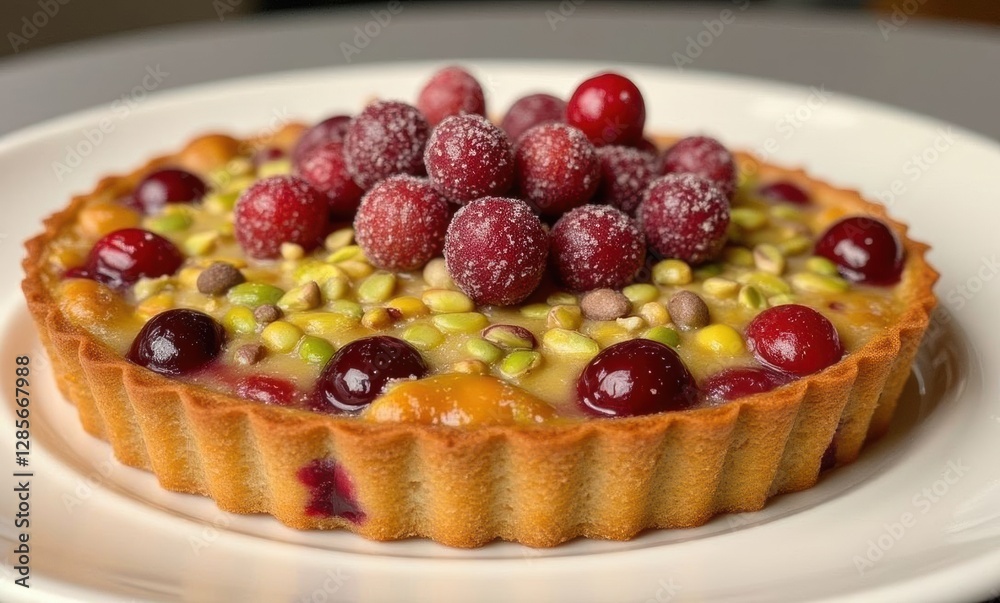 Delicious fruit tart with fresh toppings Delicious fruit tart with fresh toppings