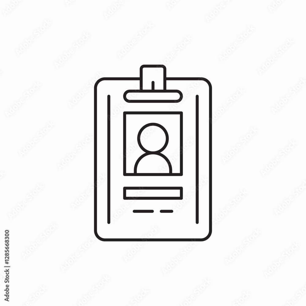 identity card profile icon vector sign identity card profile icon vector sign