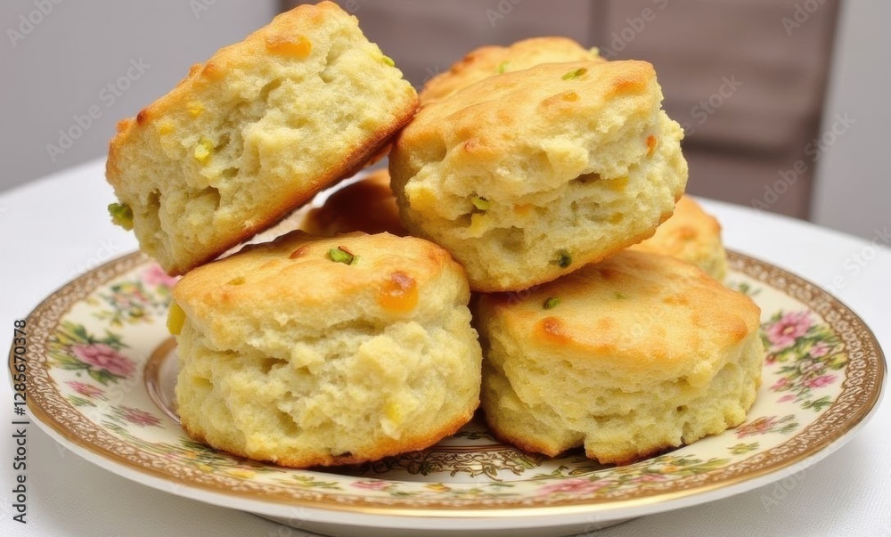 Fluffy homemade biscuits stack Fluffy homemade biscuits stack