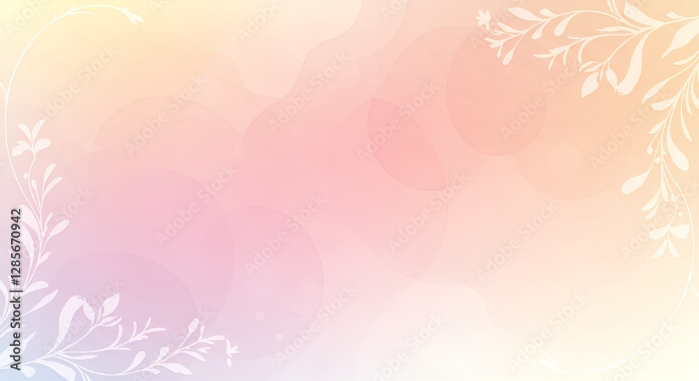 A soft abstract vector background with smooth gradients in pastel spring colors, featuring subtle floral and leaf patterns. The design is airy, light, and artistic A soft abstract vector background with smooth gradients in pastel spring colors, featuring subtle floral and leaf patterns. The design is airy, light, and artistic