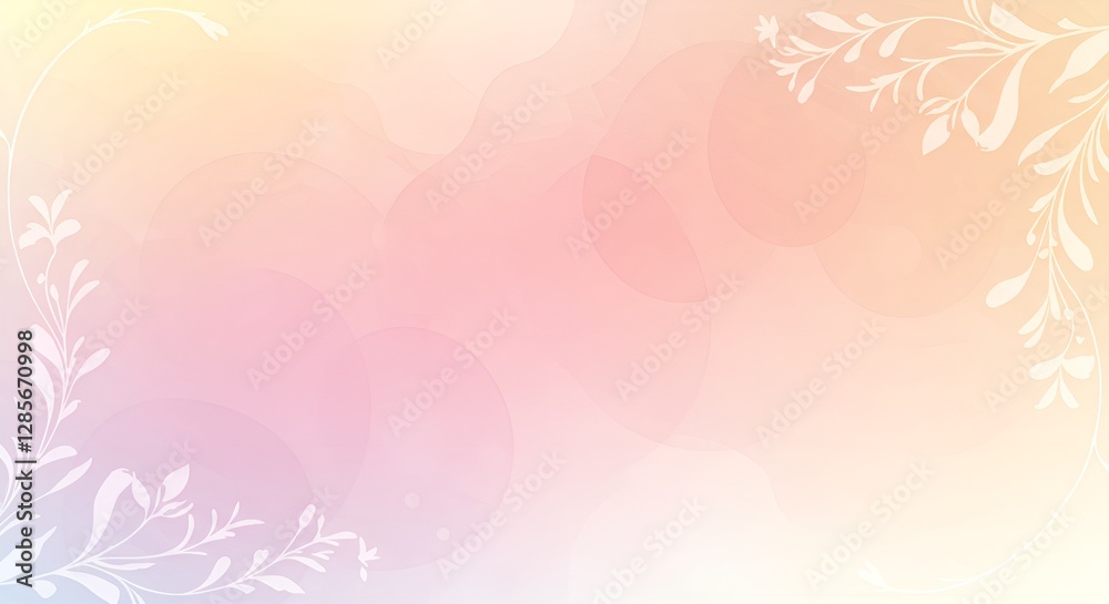 A soft abstract vector background with smooth gradients in pastel spring colors, featuring subtle floral and leaf patterns. The design is airy, light, and artistic A soft abstract vector background with smooth gradients in pastel spring colors, featuring subtle floral and leaf patterns. The design is airy, light, and artistic