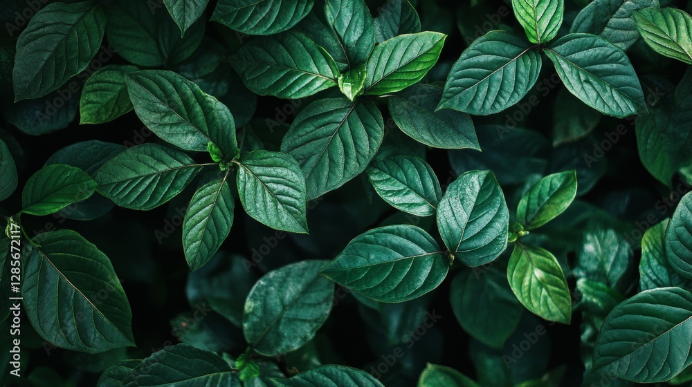 Dark green leaves in the garden provide a natural backdrop for environmental protection or greenery wallpaper. Dark green leaves in the garden provide a natural backdrop for environmental protection or greenery wallpaper.
