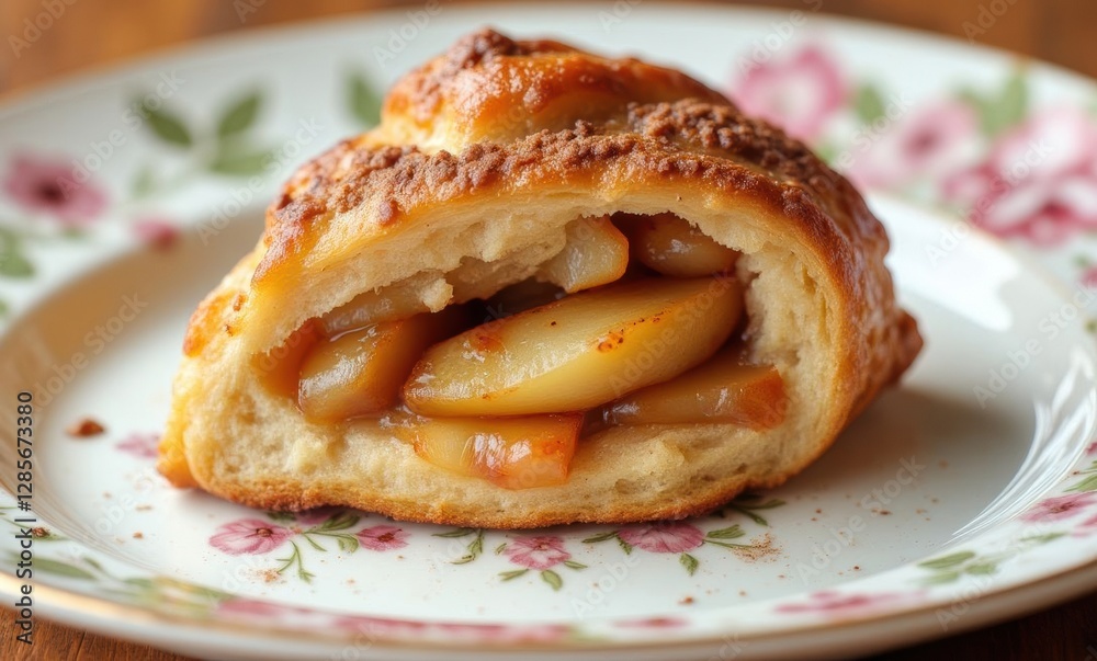 Delicious apple croissant pastry Delicious apple croissant pastry