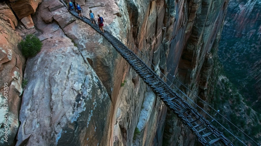 Hike the thrilling trail to Angel's Landing in Zion National Park, Utah. Hike the thrilling trail to Angel's Landing in Zion National Park, Utah.