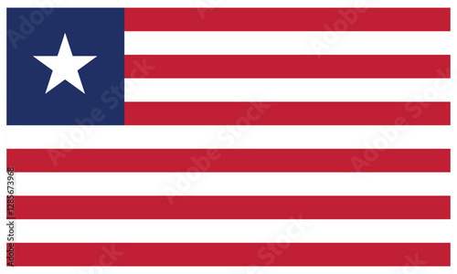 Liberia country flag Vector illustration.