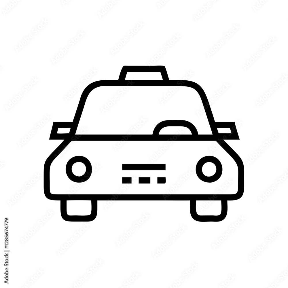 Taxi car illustration on a white background Taxi car illustration on a white background