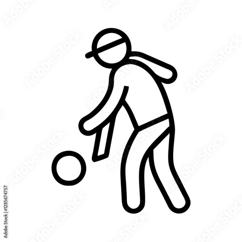 Player bowling a ball in a cricket match