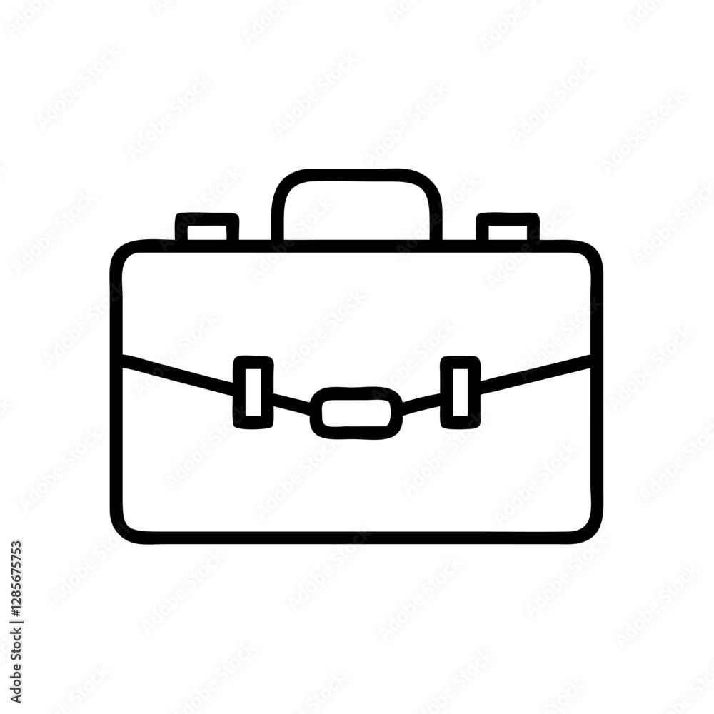 Business briefcase illustration on plain background Business briefcase illustration on plain background