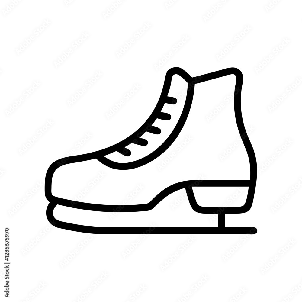 Ice skate graphic in minimalist style Ice skate graphic in minimalist style