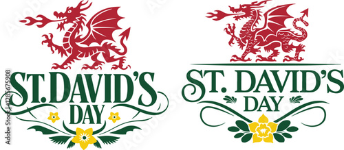 St David's Day Vector Illustration