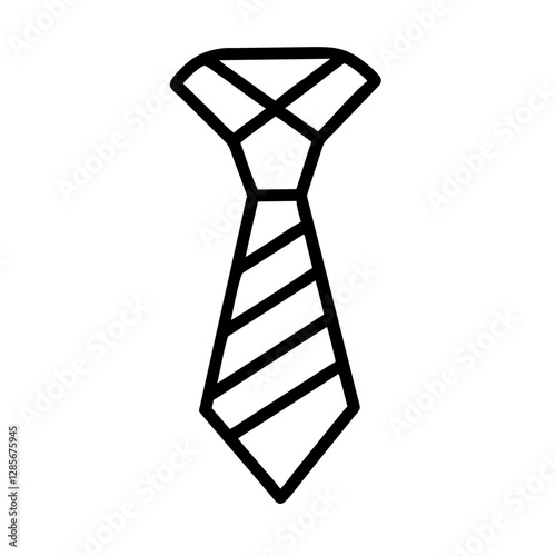 Stylish striped tie on a white background