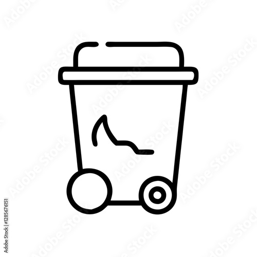 Waste bin on wheels