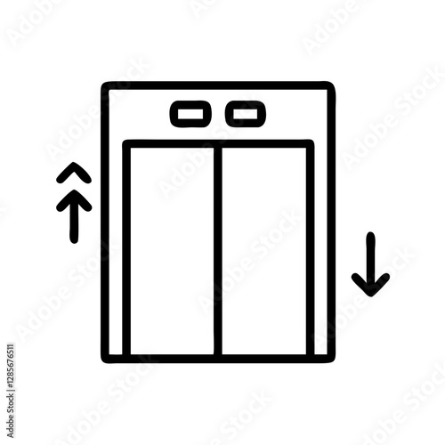 Elevator icon with up and down arrows