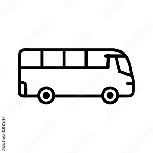 Illustration of a side view of a bus