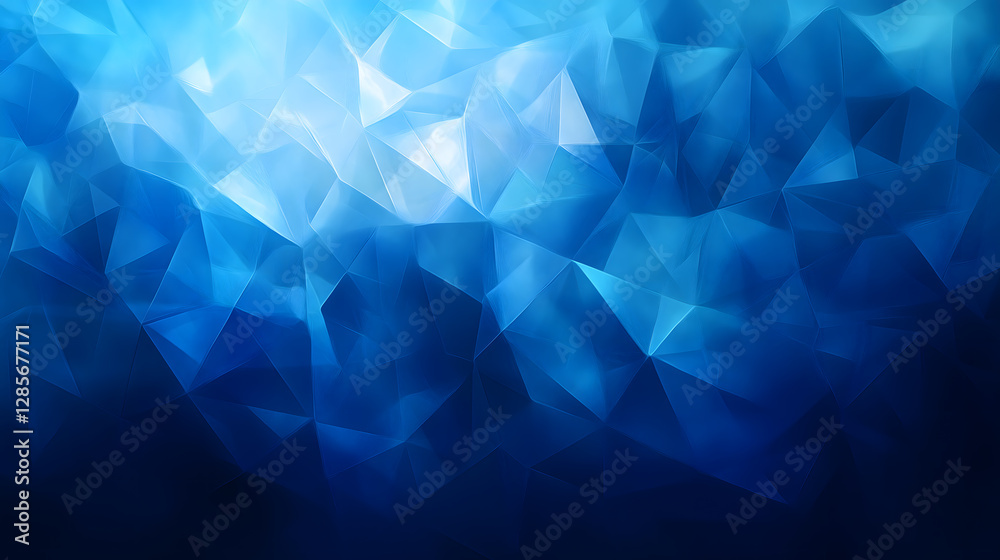 Fototapeta premium Stylized Underwater Digital Art with Geometric Shapes