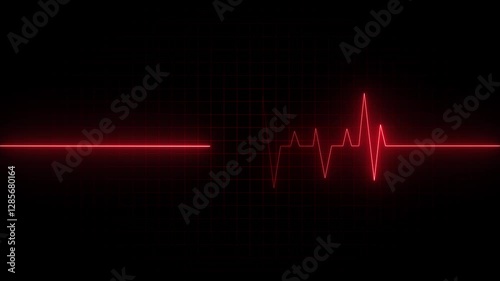 cardiogram line icon animation. seamless loop motion animated motion. heartbeat rate video.
