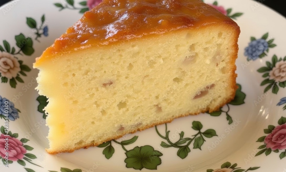 Delicious slice of lemon cake Delicious slice of lemon cake