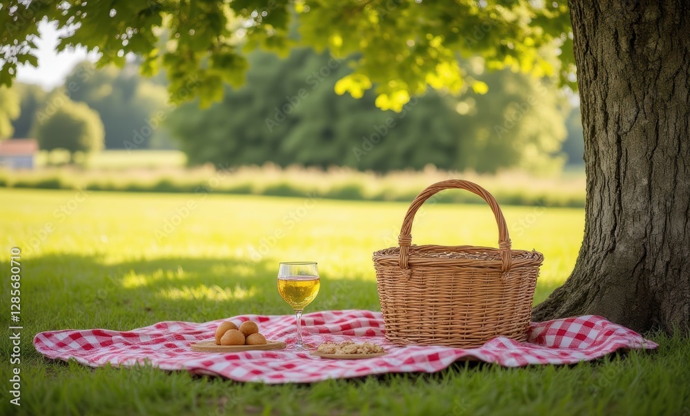 Picnic scene under a tree Picnic scene under a tree