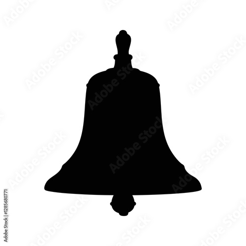 School bell vector silhouette illustration