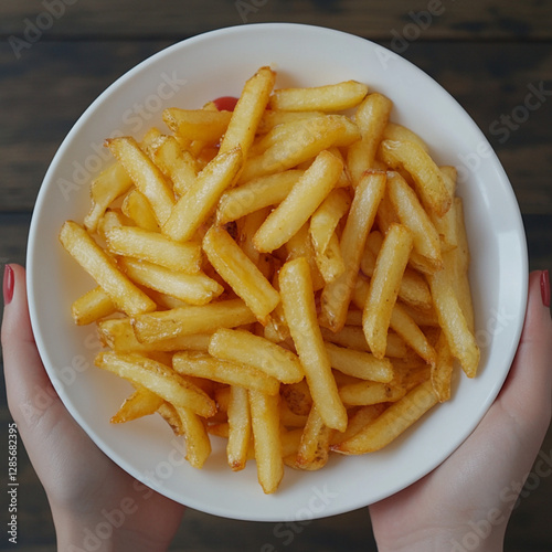 french fries with ketchup