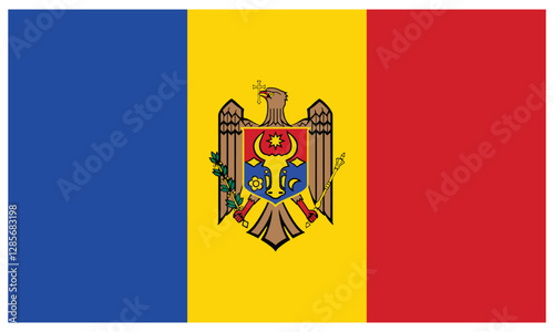 Moldova country flag Vector illustration.