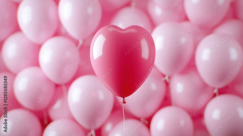custom made wallpaper toronto digitalRomantic Pink Heart Balloons for Valentine s Day and