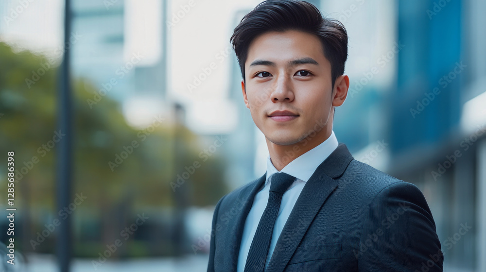Face ID photo, suit composite image, neat upper body profile Face ID photo, suit composite image, neat upper body profile