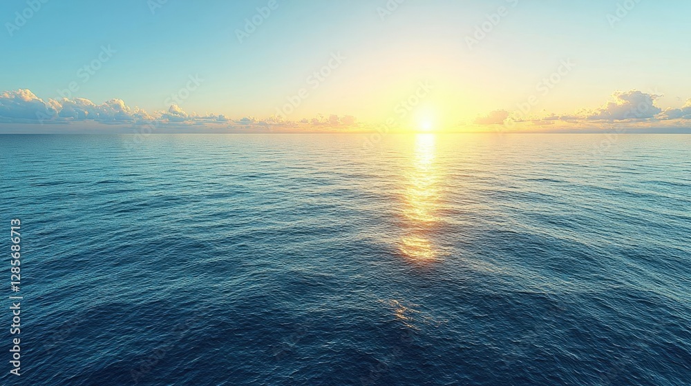 Fototapeta premium Sunrise Over Calm Ocean