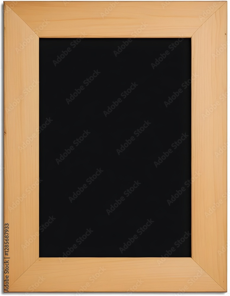 Fototapeta premium A black frame with a wooden border
