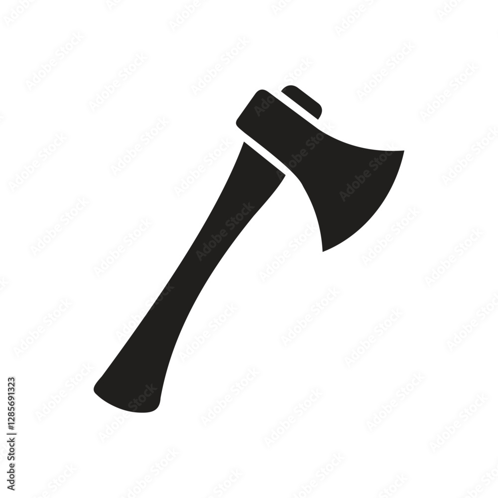 Simple Black Axe Silhouette and axe icon, axe, hatchet, ax, equipment, woodcutter Simple Black Axe Silhouette and axe icon, axe, hatchet, ax, equipment, woodcutter