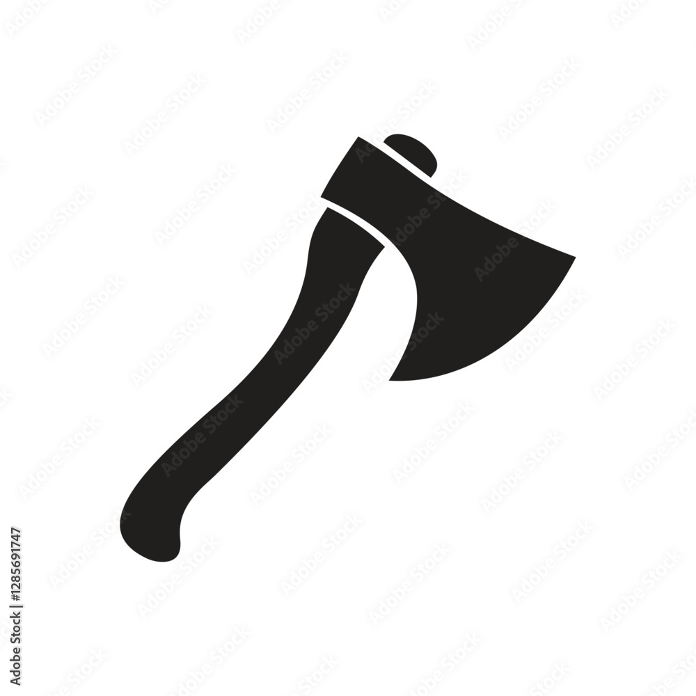 Simple Black Axe Silhouette and axe icon, axe, hatchet, ax, equipment, woodcutter Simple Black Axe Silhouette and axe icon, axe, hatchet, ax, equipment, woodcutter