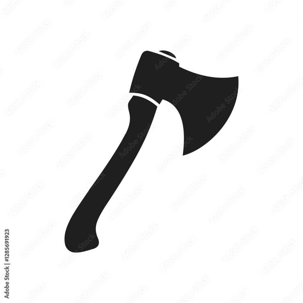 Simple Black Axe Silhouette and axe icon, axe, hatchet, ax, equipment, woodcutter Simple Black Axe Silhouette and axe icon, axe, hatchet, ax, equipment, woodcutter
