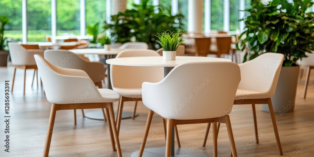Modern Interior Design of a Bright and Airy Cafe Space Modern Interior Design of a Bright and Airy Cafe Space