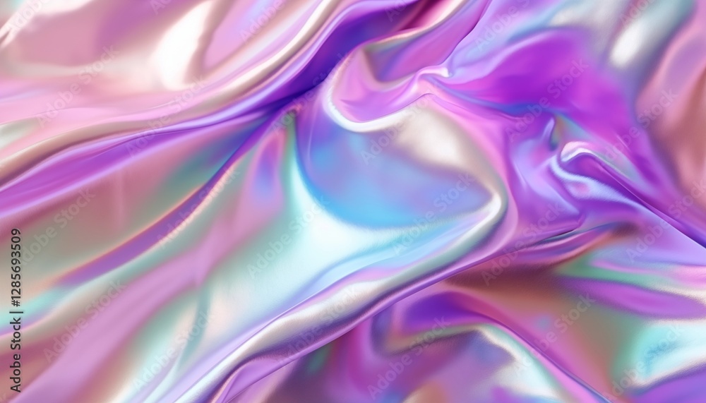 Fototapeta premium abstract purple background holographic wave texture