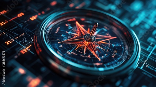 Wallpaper Mural Digital Compass, Navigating the Future's Technological Landscape Torontodigital.ca